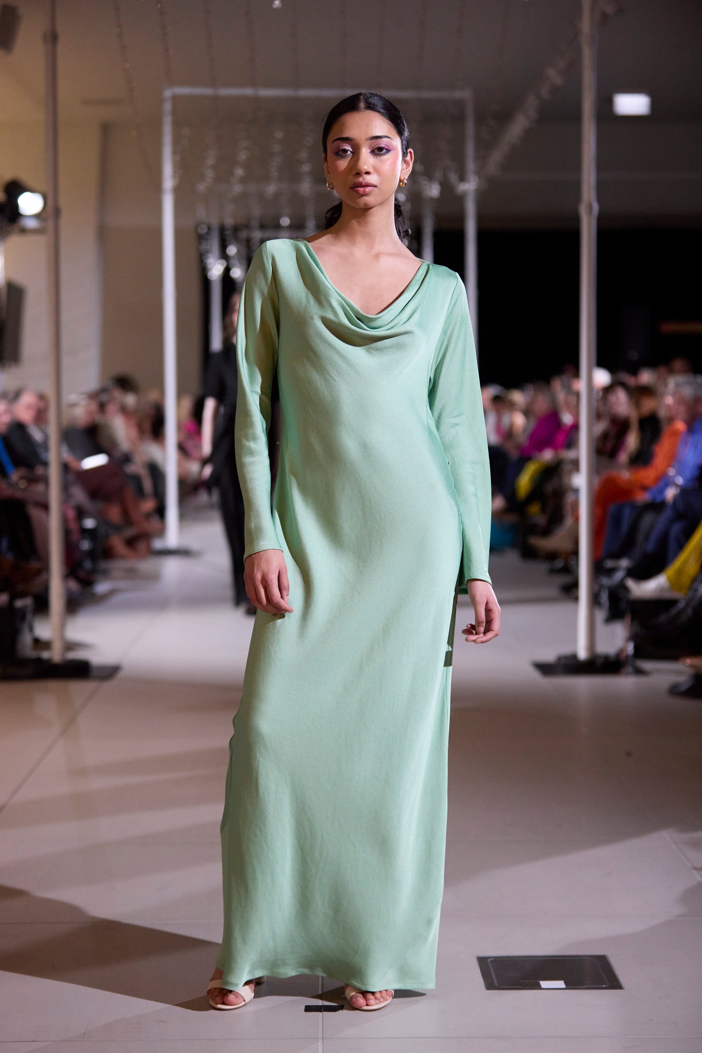 Florence Cowl Neck Dress / Mint