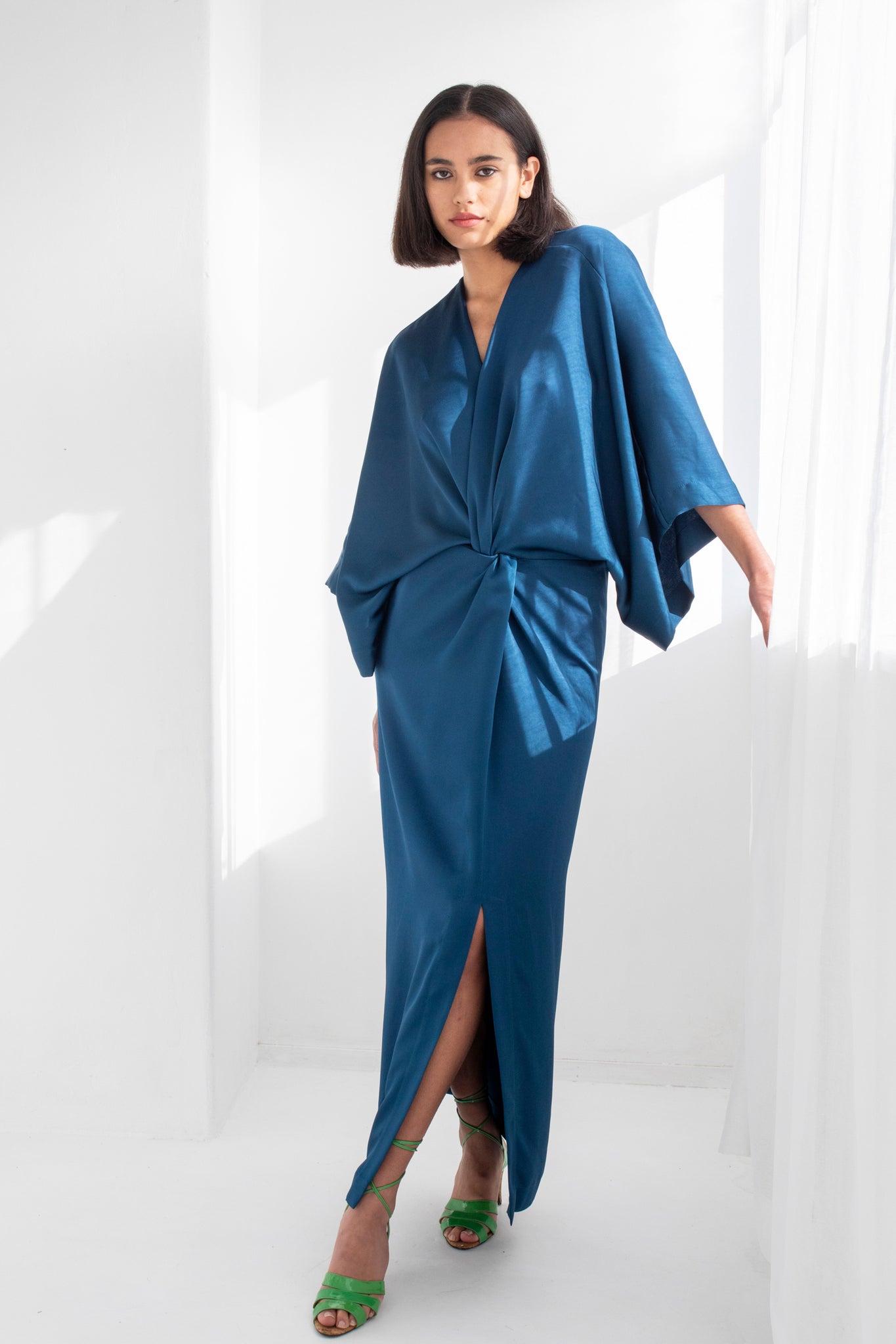 Maxi Kimono Slate Blue