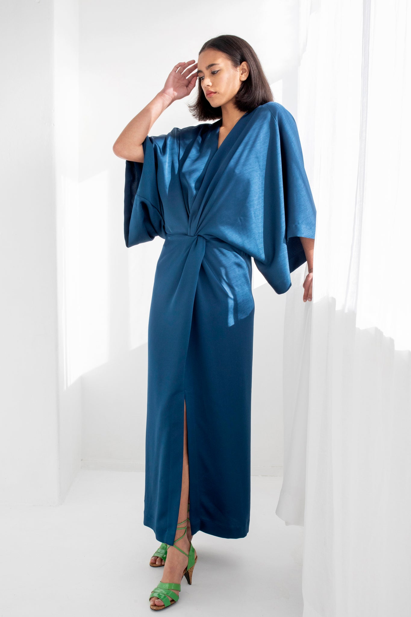 Maxi Kimono Slate Blue