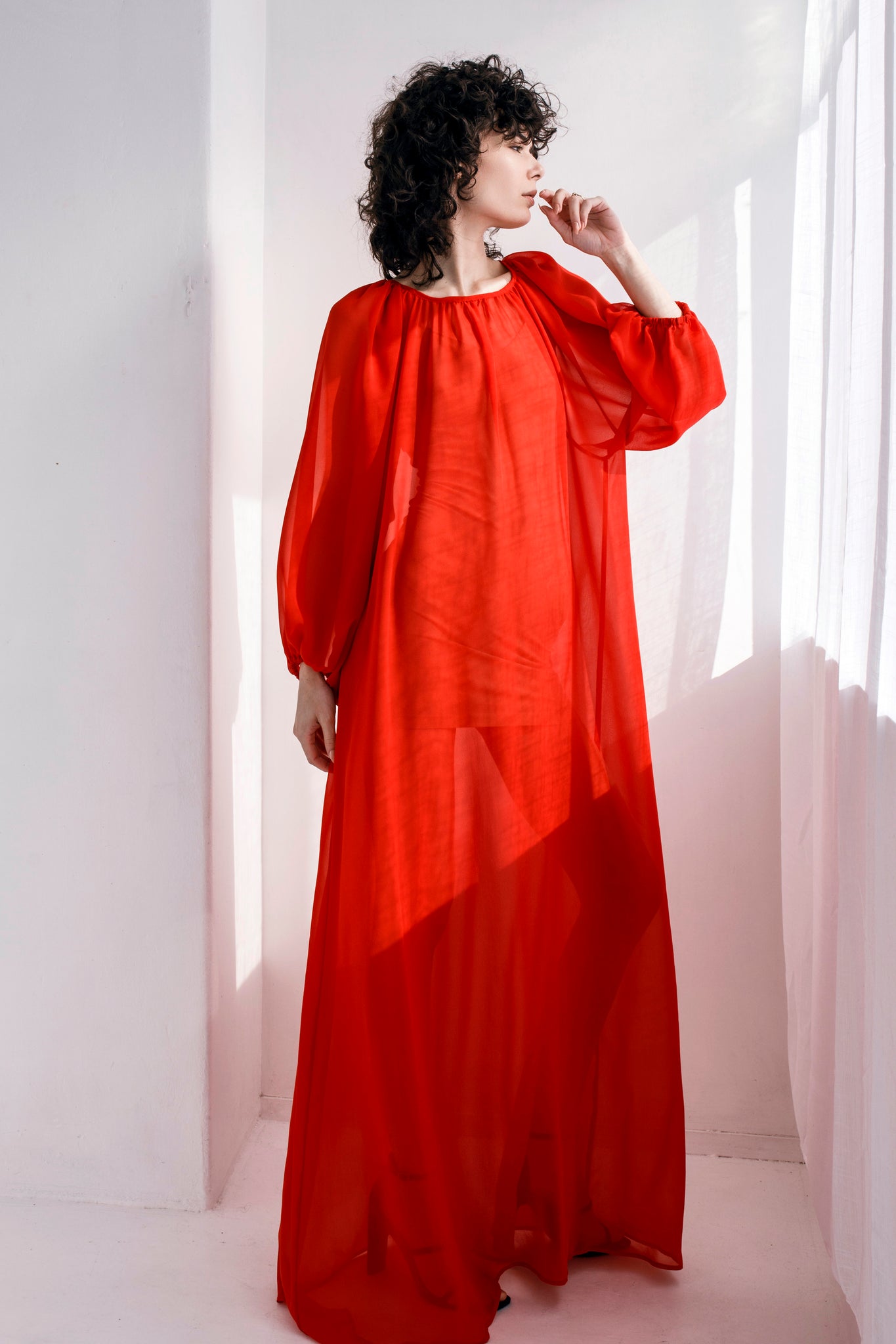 Harmony Silk Dress (Scarlett )
