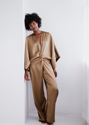 Gold Kimono Jumpsuit