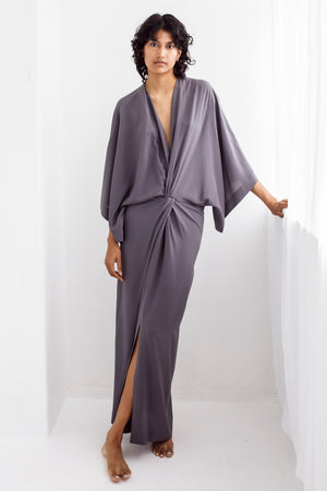 Silk Kimono Dress slate SHEN Silk Kimono Dress slate SHEN