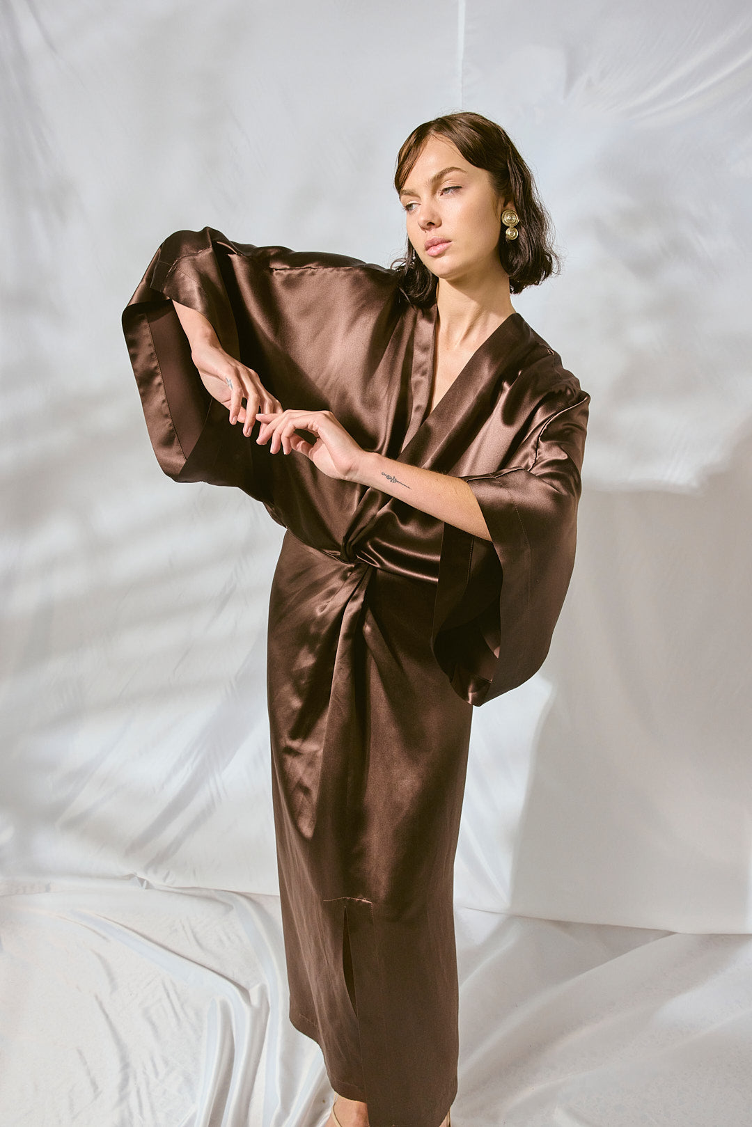 Anna Silk Maxi Kimono