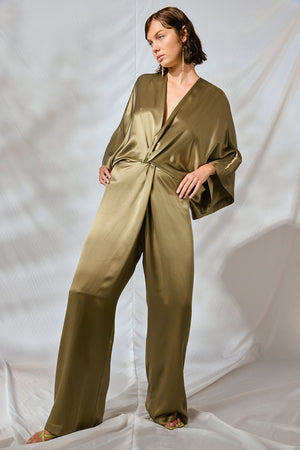 Satin best sale silk jumpsuit