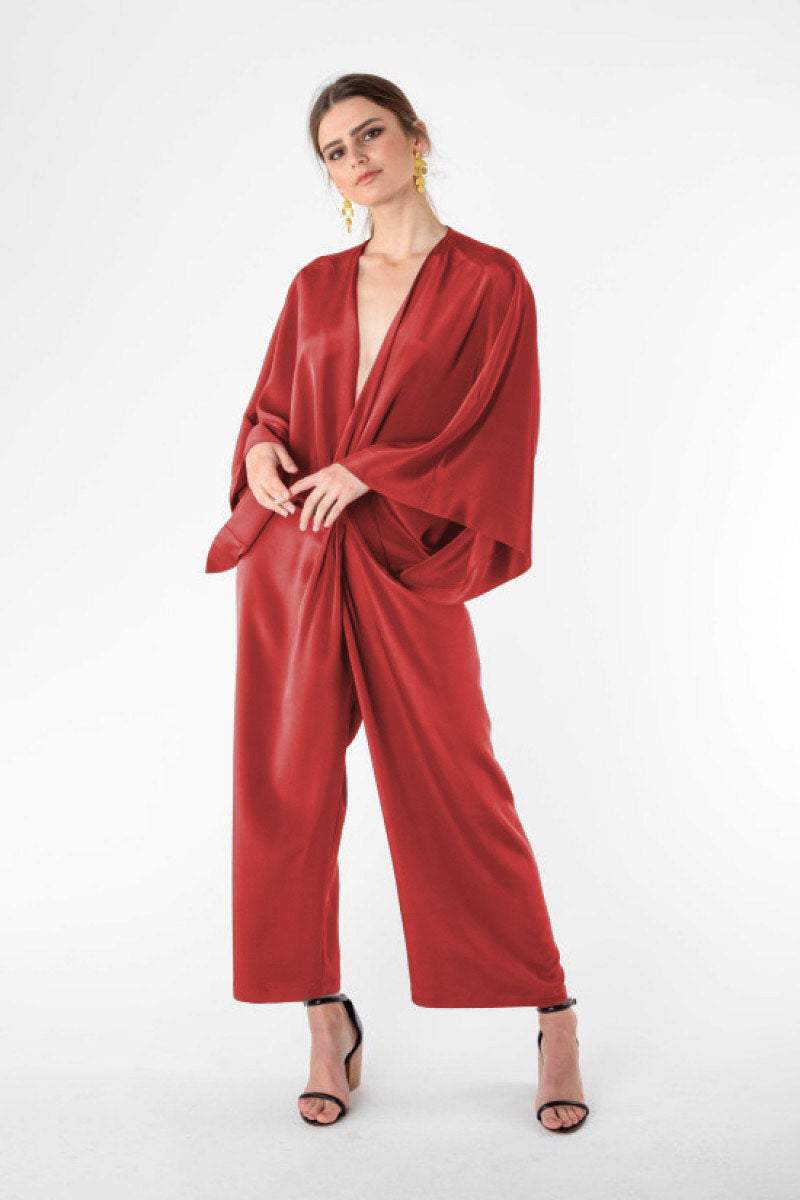 Silk Kimono Jumpsuit